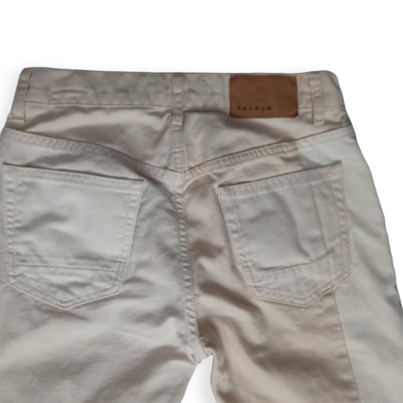 PACSUN VINTAGE LOOSE  WOMEN'S WHITE /TAN PATCH JEANS. SIZE 29 - Picture 10 of 13